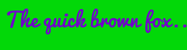 Image with Font Color 6F05C9 and Background Color 02D808